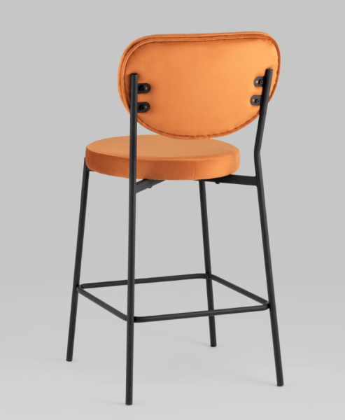 Стул полубарный Барбара NEW велюр терракотовый