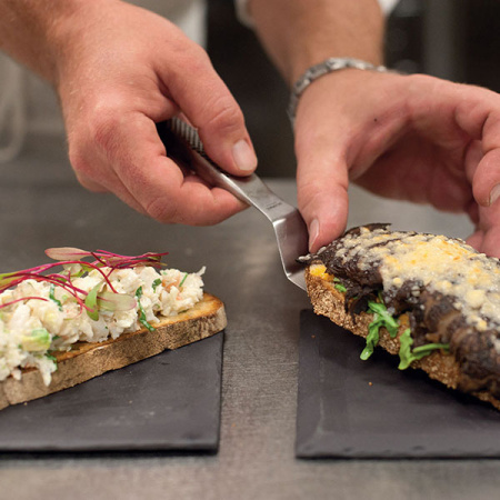 Блюдо квадратное «Базальт»; фарфор; L=15,B=15см; черный,матовый