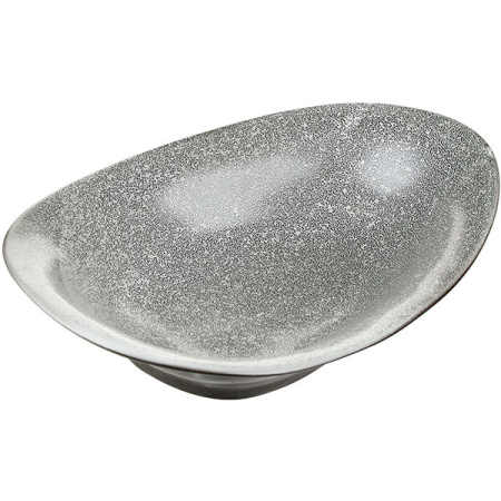 Блюдо «Млечный путь»; фарфор; L=31,B=23см; черный