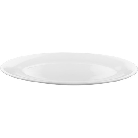 Блюдо овальное «Коллаж»; фарфор; L=30,B=21см; белый