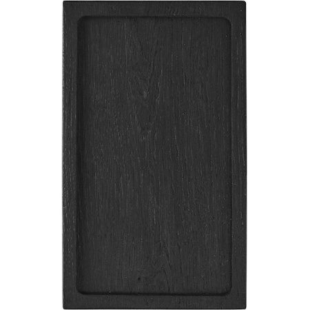 Доска для подачи прямоуг.б/ручки с выемкой; дуб; H=25,L=250,B=150мм; черный