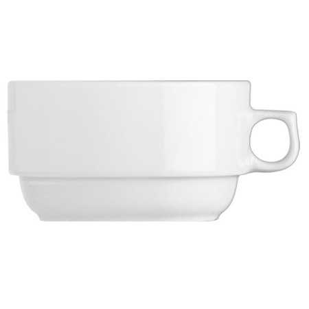 Чашка чайная «Прага»; фарфор; 330мл; D=10,H=6,L=12см; белый