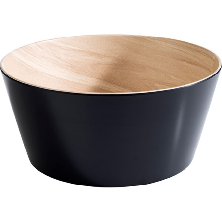 Салатник «Фрида»; пластик; 2200мл; D=22,H=10.5см; черный