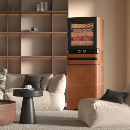 Хьюмидор для сигар Afidano L6 (Коньячная кожа)