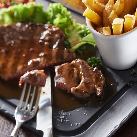 Блюдо прямоуг.с выемкой «Базальт»; керамика; D=5.5,L=33,B=22см; черный,матовый