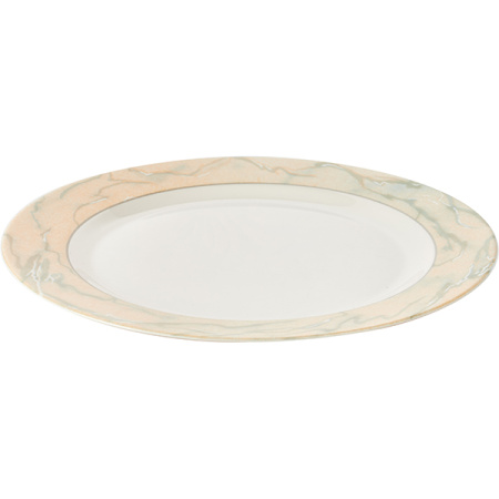 Блюдо круглое «Сахара»; стекло; D=31см; бежев.,песочн.