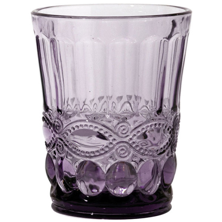 Стакан «Соланж»; стекло; 250мл; D=8,H=9.2см; фиолет.
