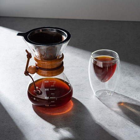 Бокал двойные стенки «Проотель»; термост.стекло; 110мл