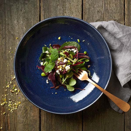 Салатник «Везувиус»; фарфор; 650мл; D=21.5см; синий