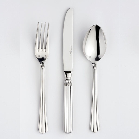 Нож столовый «Библос»; сталь нерж.; L=240/125,B=10мм; металлич.