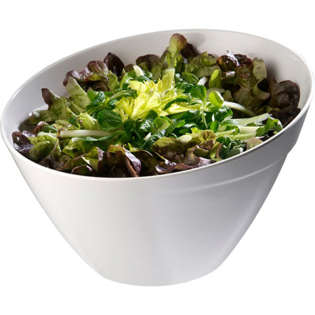 Салатник; пластик; 2500мл; D=24.5,H=15см; белый