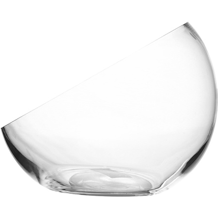 Ваза-шар косой срез; стекло; 1.75л; D=26см; прозр.