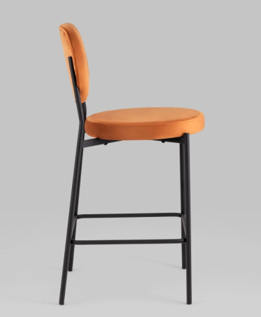 Стул полубарный Барбара NEW велюр терракотовый