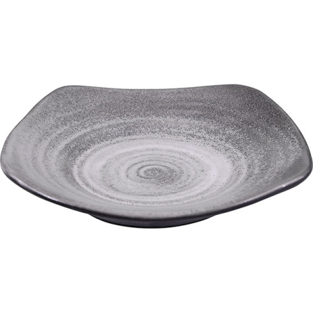 Тарелка квадр. «Млечный путь»; фарфор; L=23,B=23см; черный