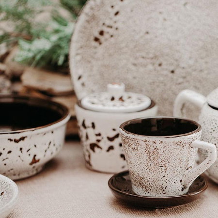 Миска «Тирамису»; керамика; 0.5л; D=15.5,H=6см