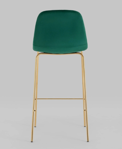 Стул барный Валенсия SN велюр зеленый золотые ножки