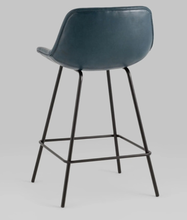 Стул полубарный Деймон экокожа тёмно-синий