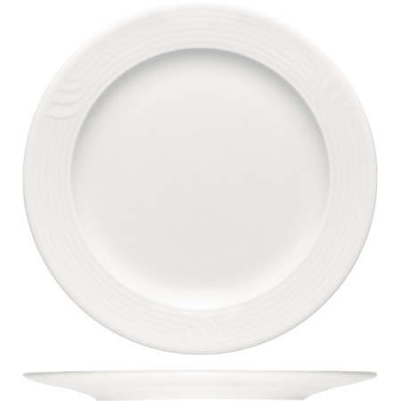 Тарелка мелкая «Карат»; фарфор; D=30,H=2см; белый