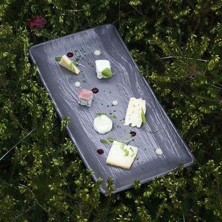 Блюдо прямоуг. «Арборесценс» цвет-лакрица; фарфор; L=30,B=12см