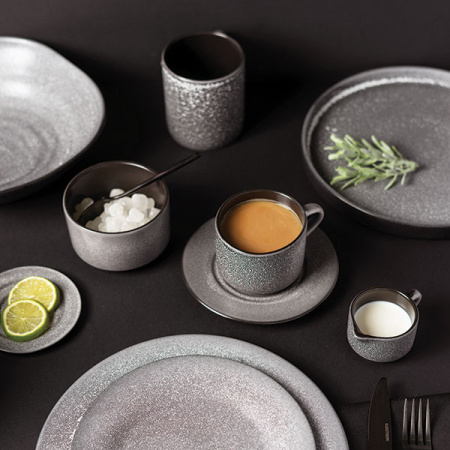 Фото Чашка чайная «Млечный путь»; фарфор; 200мл; черный/белый Чашка чайная «Млечный путь»; фарфор; 200мл; черный/белый