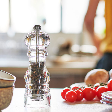 Мельница для перца метал.мех.; акрил; H=18см