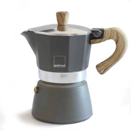Гейзерная кофеварка Gnali&Zani Venezia серая на 3п, для индукции