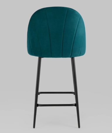 Стул полубарный Логан велюр изумрудный