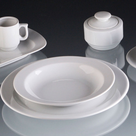 Блюдце «Прага»; фарфор; D=14.5,H=2см; белый