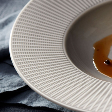 Тарелка для пасты; фарфор; D=28.5см; серый