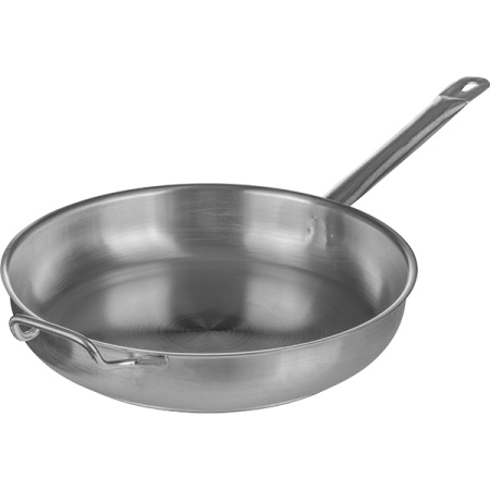 Сковорода (индукция); сталь нерж.; D=36,H=8,L=70,B=38см; металлич.