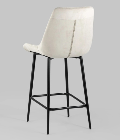 Стул полубарный Флекс велюр бежевый