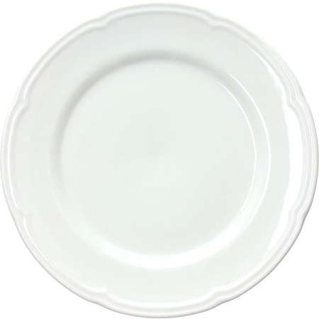 Тарелка мелкая «Увертюра»; фарфор; D=27см; белый