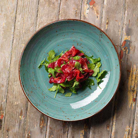 Салатник «Крафт»; фарфор; 1500мл; D=29,H=4.5см; синий