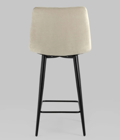 Стул полубарный Джанго велюр бежевый высота сиденья 60 см