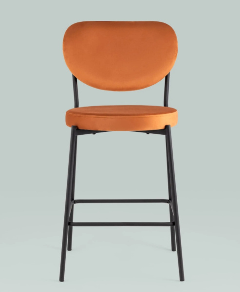 Стул полубарный Барбара NEW велюр терракотовый