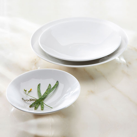 Салатник «Монако Вайт»; фарфор; 1000мл; D=30,H=5.1см; белый