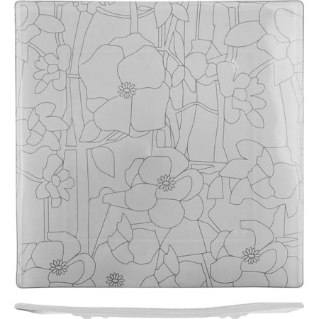 Тарелка квадр.; стекло; L=27.5,B=27.5см