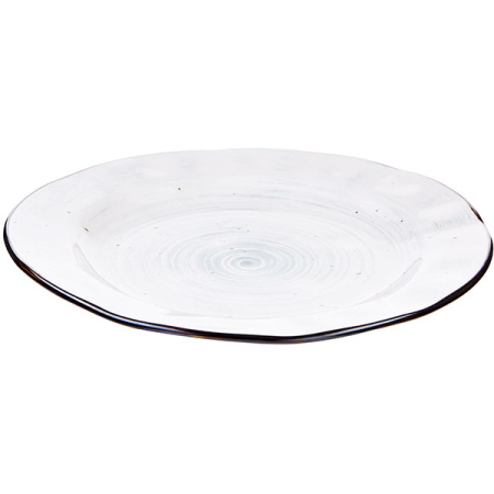 Тарелка  мелкая «Пастораль»; фарфор; D=22.8,H=2см; зелен.