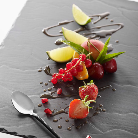 Блюдо прямоуг. «Базальт»; фарфор; L=40,B=30см; черный,матовый