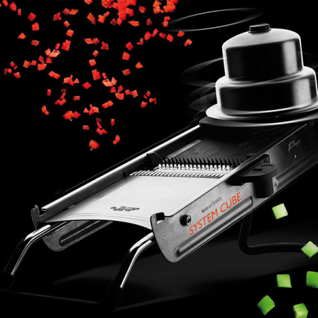 Мандолина «Ультра»; сталь,пластик; H=4.5,L=38.5,B=12.5см; металлич.,черный