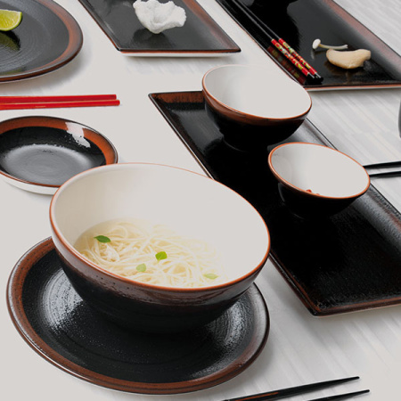 Соусник «Кото»; фарфор; 25мл; D=7,H=2см; черный,коричнев.