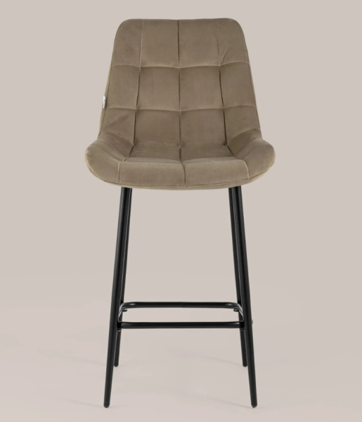 Стул полубарный Флекс велюр капучино