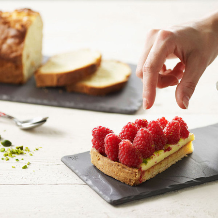 Блюдо с выемкой «Базальт»; фарфор; D=5,L=25,B=12см; черный,матовый