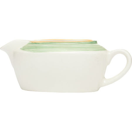 Соусник «Рио Грин»; фарфор; 130мл; белый,зелен.