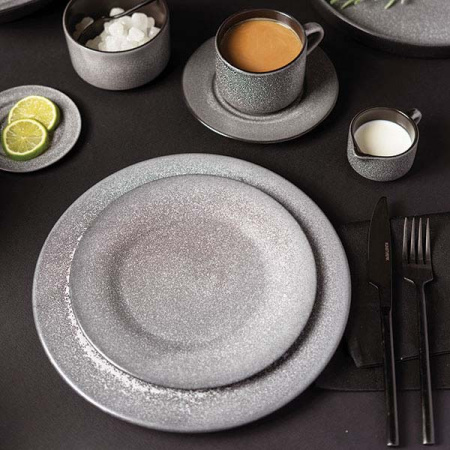 Тарелка «Млечный путь»; фарфор; D=20см; черный