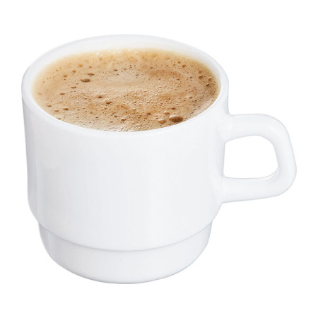 Чашка чайная «Ресторан»; стекло; 220мл; D=7.5,H=7,L=10см; белый