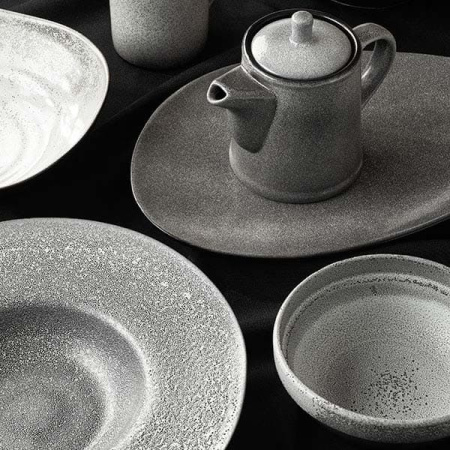 Тарелка глубокая «Млечный путь»; фарфор; 600мл; D=15.5,H=6см; черный