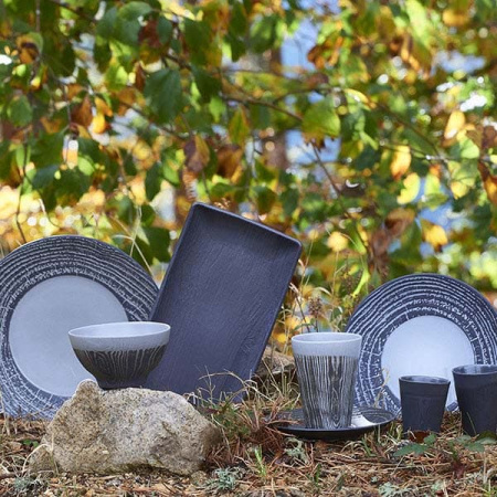 Блюдо прямоуг. «Арборесценс» цвет-лакрица; фарфор; L=30,B=12см