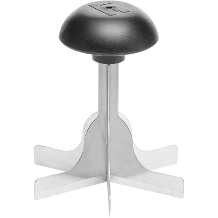 Нож для декорации; сталь; D=9,H=10см; черный,металлич.