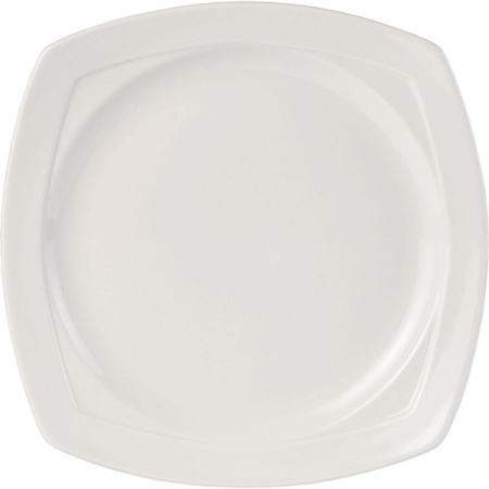 Тарелка квадратная «Симплисити Вайт»; фарфор; L=28,B=28см; белый